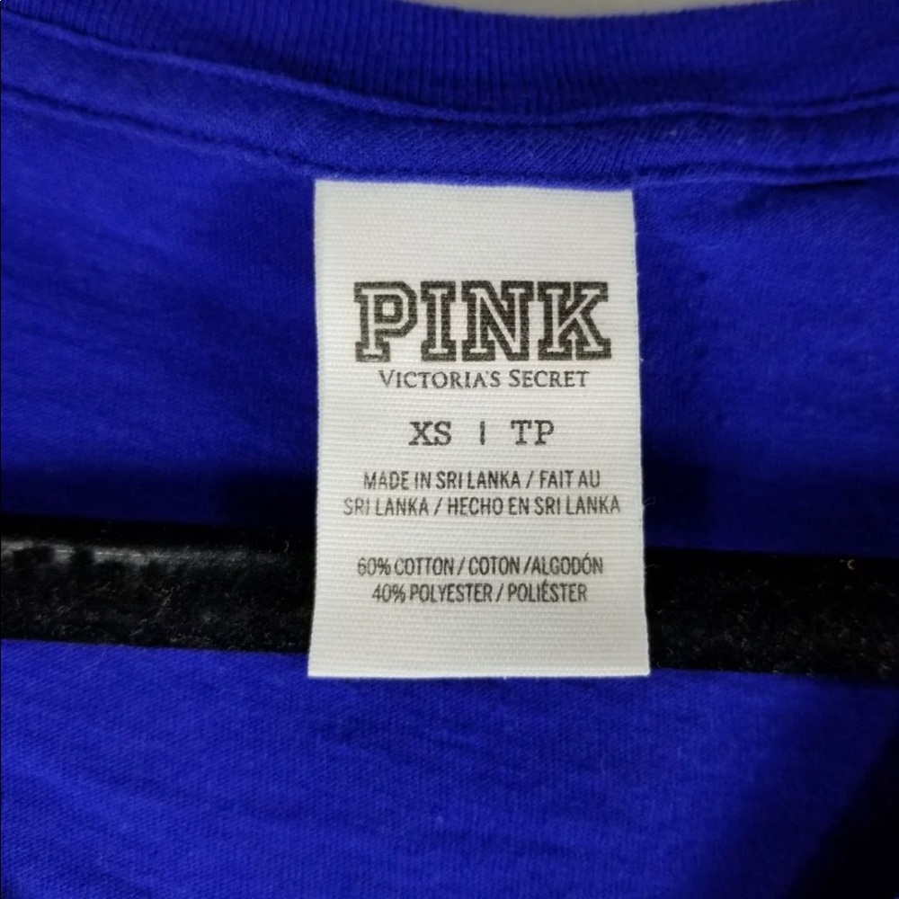 blue pink top .